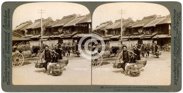 Burden bearers of Japan, Tokyo, 1896. Artist: Strohmeyer and Wyman
