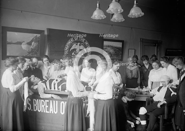 Bureau Of Mines, Mine Rescue Methods, 1917. Creator: Harris & Ewing.
