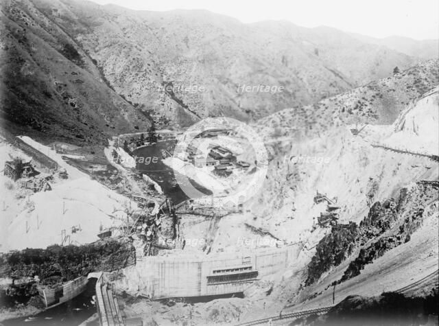 Bureau of Reclamation - Arrowcock [sic] Dam, Boise, Idaho; Showing Tunnel..., 1912. Creator: Harris & Ewing.