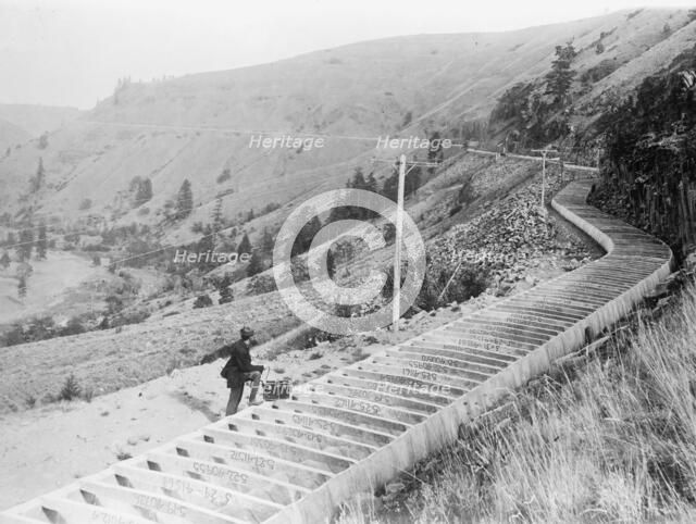 Bureau Of Reclamation - Tieton Canal, Yakima Valley Project, Washington, 12 Miles Long, 1912. Creator: Harris & Ewing.
