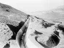 Bureau of Reclamation - Truckee-Carson Project, Nevada; Canal Carrying Truckee River To..., 1912. Creator: Harris & Ewing