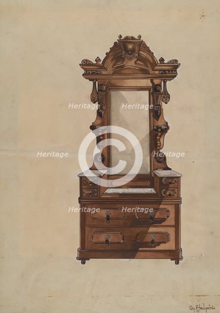 Bureau, c. 1936. Creator: Grace Halpin.