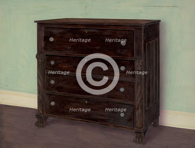 Bureau, c. 1936. Creator: Rex F Bush.