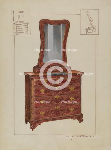 Bureau, c. 1937. Creator: Ernest A Towers Jr.