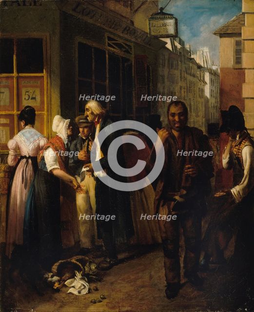Bureau de la loterie royale sous la Restauration, 1820. Creator: Anonymous.