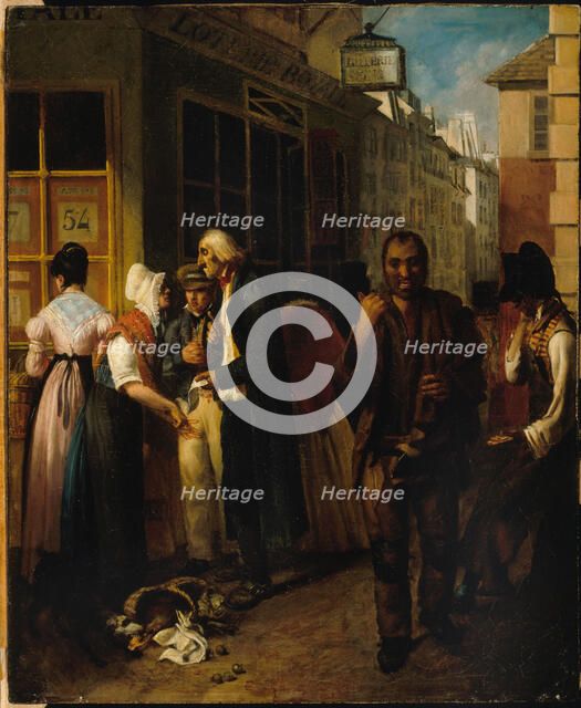 Bureau de la loterie royale sous la Restauration, c1820. Creator: Ecole Francaise.