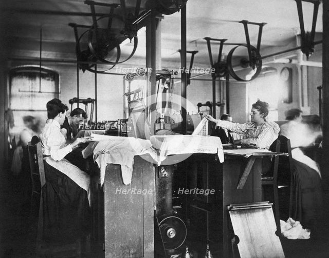 Bureau engraving & printing - stamp division, between 1890 and 1910. Creator: Frances Benjamin Johnston.
