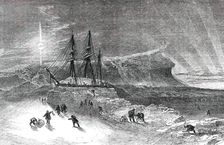 Burford's Panorama of the Polar Regions - The "Investigator" Snow-Walled in for Winter, 1850. Creator: Smyth