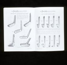 Burke Golf Co catalogue showing putters and ladies iron golf clubs, c1920s