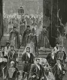 Burial of Maria Christina of the Two Sicilies, (1806-1878), 30 August 1878 (1878). Creator: Unknown