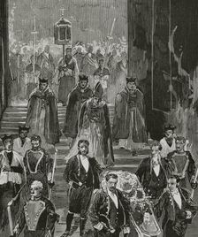 Burial of Maria Christina of the Two Sicilies, (1806-1878), 30 August 1878 (1878). Creator: Unknown