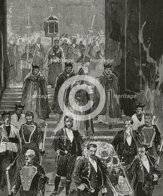 Burial of Maria Christina of the Two Sicilies, (1806-1878), 30 August 1878 (1878).  Creator: Unknown.