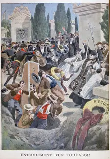 Burial of a toreador, Madrid, 1900