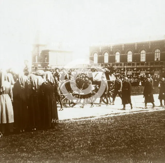 Burial of Edith Cavell, Brussels, Belgium, 1915. Artist: Unknown.