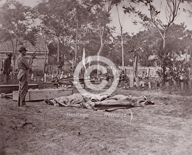 Burial of the Dead, Fredericksburg, 1863. Creator: Andrew Joseph Russell.