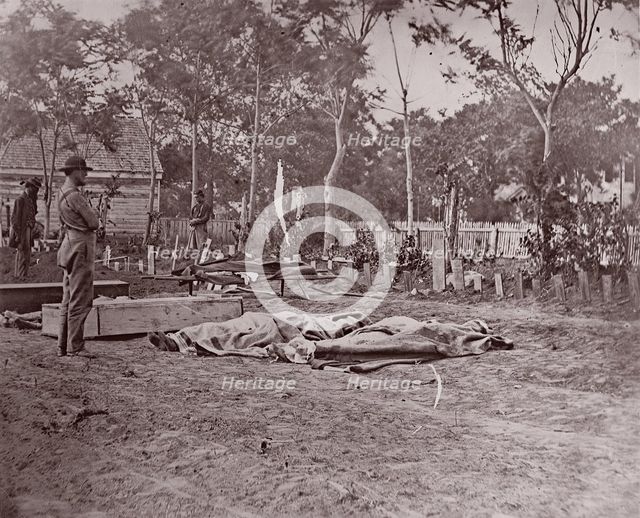 Burial of the Dead, Fredericksburg, 1863. Creator: Andrew Joseph Russell.