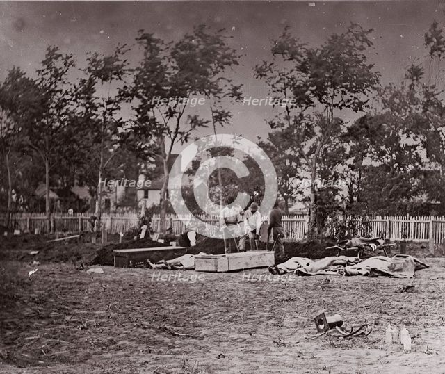Burial of the Dead, Fredericksburg, 1863. Creator: Andrew Joseph Russell.