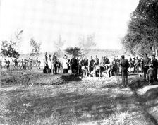 Burial of the late Sir Henry Havelock-Allan: at the graveside, 1898. Creator: Unknown