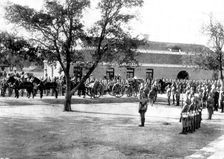 Burial of the late Sir Henry Havelock-Allan: departure of the funeral procession, 1898. Creator: Unknown