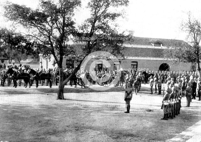 Burial of the late Sir Henry Havelock-Allan: departure of the funeral procession, 1898. Creator: Unknown.