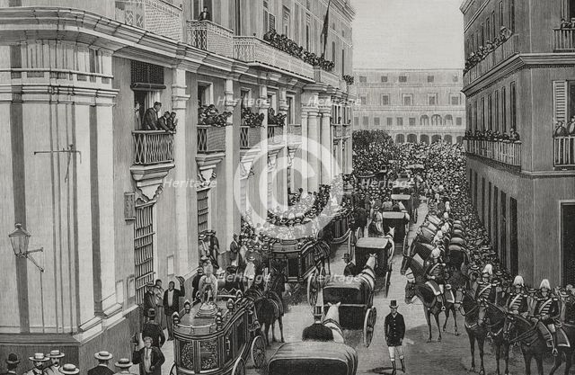 Burial of the "Maine" victims, Havana, Cuba, 1898.  Creator: Benigno Matute Parga.
