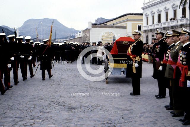 Burial of the remains of Alfonso XIII (1886-1941) in 1980, were transferred from  Rome to the Pan…