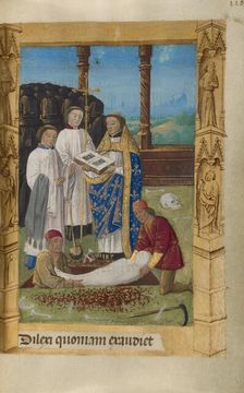 Burial; Book of Hours, 1478. Creator: Master of Guillaume Lambert