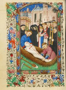 Burial in a Churchyard; Book of Hours, about 1430-1440. Creator: Fastolf Master