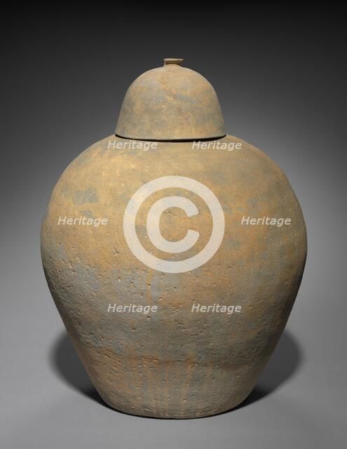 Burial Urn with Cover, 300s-500s. Creator: Unknown.