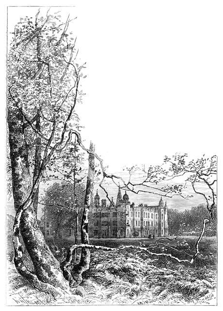 Burleigh House gardens, Stamford, Lincolnshire, 1900. Artist: Unknown