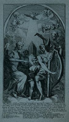 Burlesque on Kent's Altarpiece at St Clement Danes c1725. Artist: William Hogarth