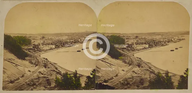 Burlington, Vermont Docks, about 1865. Creator: Guy B. Davis.