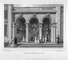 Burlington Arcade, Westminster, London, 1825. Artist: Charles Heath