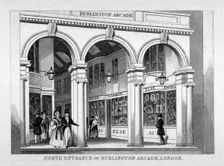 Burlington Arcade, Westminster, London, c1825. Artist: Anon