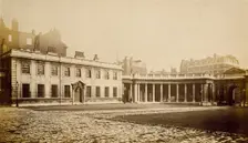 Burlington House, Piccadilly: east offices, colonnade and gateway, c1860s. Creator: Stephen Ayling