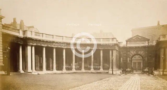 Burlington House, Piccadilly: gateway & east colonnade., c1860s. Creator: Stephen Ayling.
