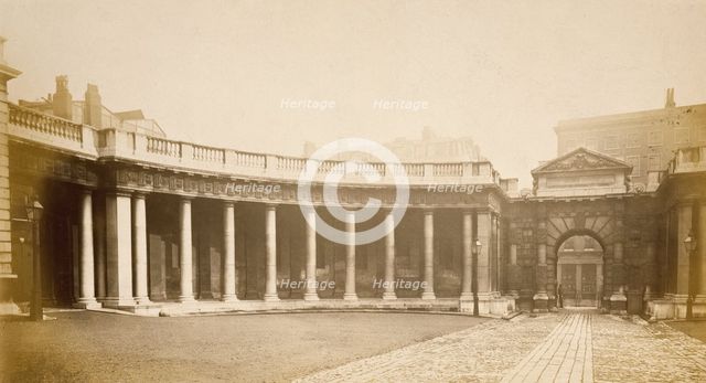 Burlington House, Piccadilly: gateway & east colonnade., c1860s. Creator: Stephen Ayling.