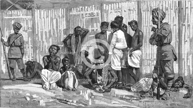 ''Burma- Dacoits in jail at Mandalay', 1888. Creator: Unknown.