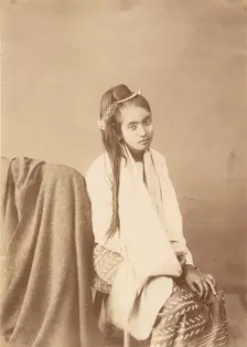 Burmese Type Silk Sitter, about 1885. Creator: Felice Beato