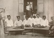 Burmese Cigar Makers 1900. Creator: Unknown