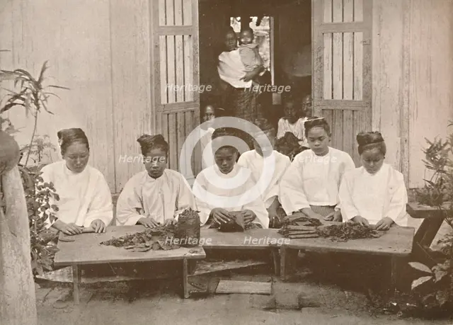 'Burmese Cigar Makers', 1900. Creator: Unknown.