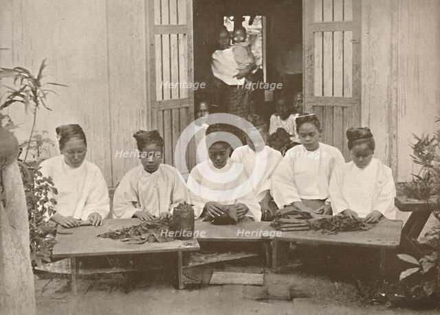 'Burmese Cigar Makers', 1900. Creator: Unknown.