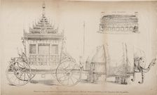 Burmese Imperial State Carriage and Throne, 1825. Creator: Unknown