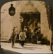 Burmese ladies on their way to the bazaar, Mandalay, Burma 1907