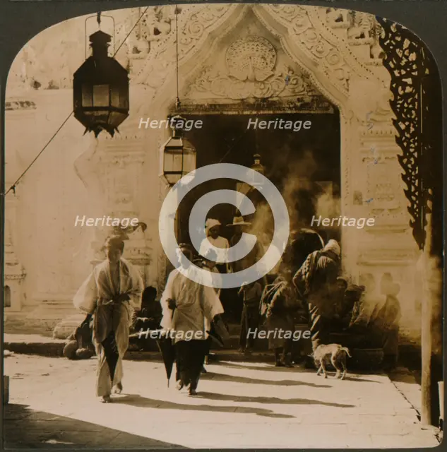 'Burmese ladies on their way to the bazaar, Mandalay, Burma', 1907. Artist: Unknown.