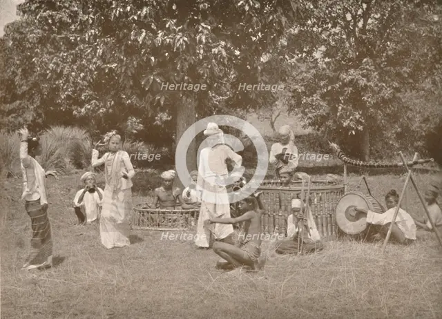 'Burmese Musicians and Pwe Dancers', 1900. Creator: Unknown.