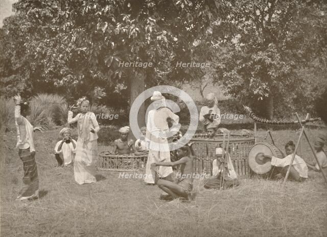 'Burmese Musicians and Pwe Dancers', 1900. Creator: Unknown.