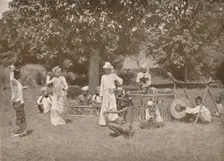 Burmese Musicians and Pwe Dancers 1900. Creator: Unknown