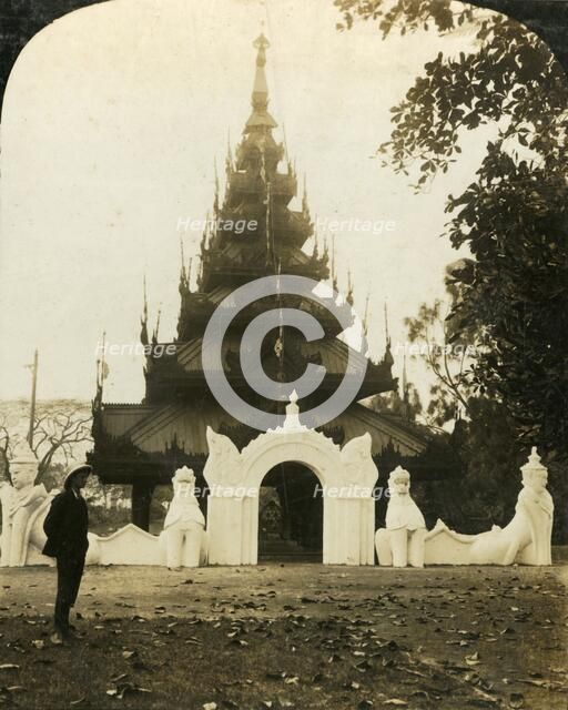 'Burmese Pagoda, Eden Gardens, Calcutta', c1909.  Creator: George Rose.