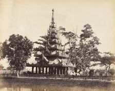 [Burmese Pagoda in the Eden Gardens, Calcutta], 1850s. Creator: Captain R. B. Hill